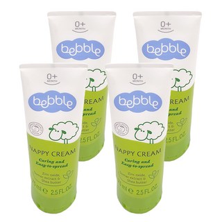 Bebble 貝朵 親膚屁屁膏 75ml 氧化鋅搭配親膚性高的蓖麻籽油與大豆油 不含酒精和人工色素, 4條