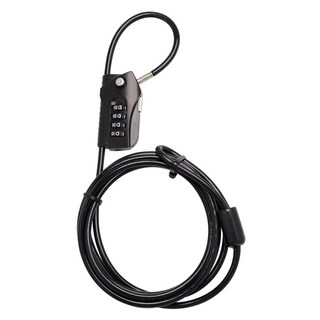 BOSVISION 博士威 多功能輕巧四字輪防盜鋼纜密碼鎖 BV-8746BK, 1條