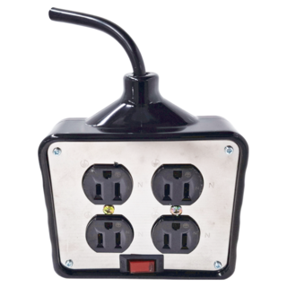 抗摔動力插座 一開四插 MAX 15A 125V 適用電壓 110V/60Hz, 1個