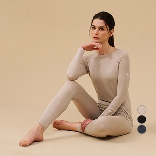 푸마바디웨어 여성용 초미세 경량 기모 내복 상하의 세트