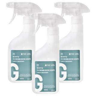 THE LOEL 天然檸檬酸清潔液 浴廁用 500ml 清潔水漬及污漬專用, 3瓶