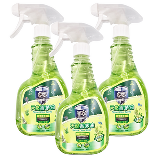 Family 家家 天然香茅油 噴式, 天然植物萃取精華油, 不含殺蟲劑配方, 500ml, 3瓶, 500毫升