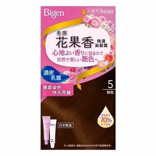 Bigen 美源 花果香快速染髮霜 5號 持久亮麗 居家染髮推薦, 1盒