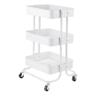 Tamsaa 堅固鐵製置物推車, 3層, 450x375x725mm, 白色