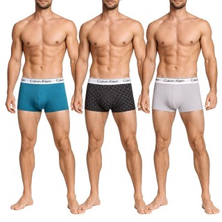 Calvin Klein 凱文克萊 underwear Icon 棉質合身四角平口內褲3件組 NB4564-970