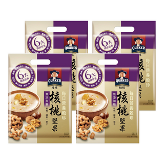 QUAKER 桂格 每日營養穀珍核桃堅果 無添加糖, 25g, 10包, 4袋