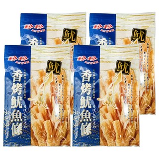 珍珍 香烤魷魚條 香烤魷魚, 80g, 4包