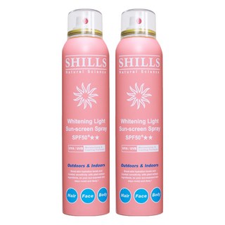 SHILLS 舒兒絲 超清爽舒緩美白防曬冰鎮噴霧 寶寶適用 粉色 2瓶, 180ml
