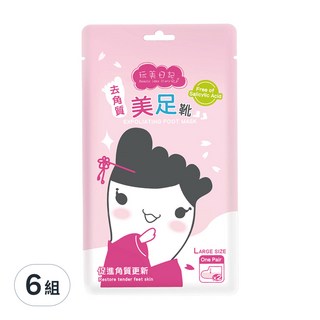 玩美日記 去角質美足靴, 植物萃取, 嫩白舒緩保濕, 高筒式包覆, 20ml, 2入, 6組