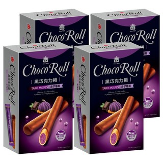 義美 黑巧克力捲 香芋慕斯, 137g, 4盒