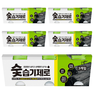 피죤 숯 습기제로 본품, 300g, 15개