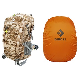 DIBOTE 迪伯特 極輕 專業登山休閒背包 附贈防水套 + 背架, 迷彩色