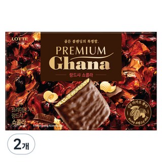 LOTTE 樂天 Ghana 加納 優質Landescha巧克力, 91g, 2個