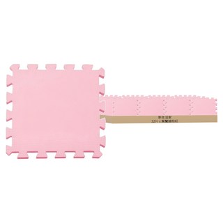 新生活家 防護巧拼地墊 台灣製造 EVA, 莫蘭迪粉紅, 32片