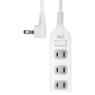 3C TOWER L頭延長線 1切4座2P, 1個, 白色, 4.5m