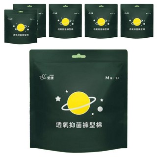 icon 愛康 透氧抑菌褲型衛生棉, M 臀圍80~95cm, 2片, 6包