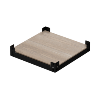 KI WISH 居家生活 角鋼層板 5mm木紋厚度 承重60公斤, 黑色, 31 x 31cm, 1層