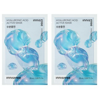 INNISFREE 台灣公司貨 玻尿酸高效活性面膜 25ml, 2個, 1個裝
