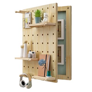 暖&和家居 電箱洞洞板 60x80cm, 原木色, 1個