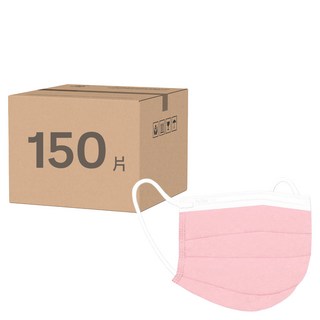 fuder 福德好罩 成人平面3層醫療口罩 透氣薄款, 茱萸粉, 50片, 3盒