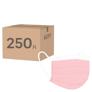 fuder 福德好罩 成人平面3層醫療口罩 透氣薄款, 茱萸粉, 50片, 5個