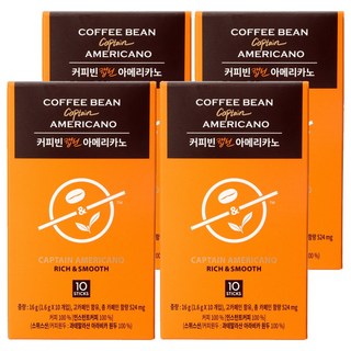 The Coffee Bean 即溶美式咖啡粉隨身包, 1.6g, 10條, 4盒