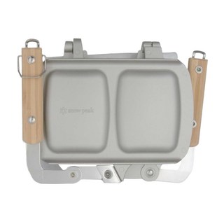 snow peak 雪諾必克 折疊式三明治烤盤, 木色 + 銀色, 1個