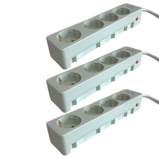 네모탭 더슬림 개별 스위치 멀티탭 4구 SY-SB4, 1.2m, 카모그린, 3개