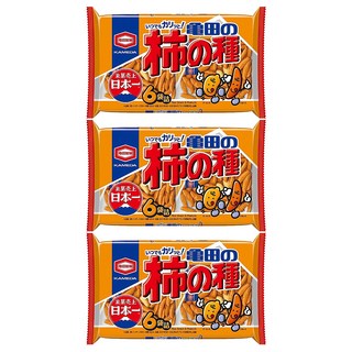 龜田製菓 柿之種 米果, 日本第一米果, 6袋入, 180g, 3包