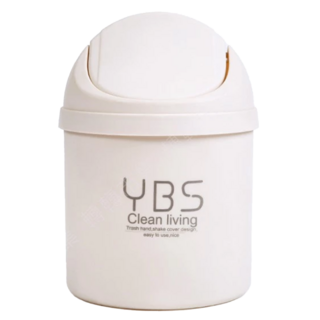 YBS 桌面垃圾桶 三個裝 PP塑料, 11 x 20cm, 米白色, 1組
