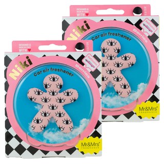 Mr&Mrs FRAGRANCE Niki 特別裝飾 車用芳香劑, 2個, 莓果