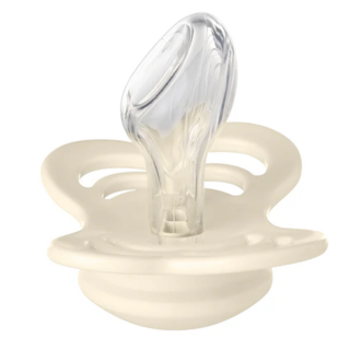 BIBS Couture拇指型矽膠奶嘴 - 解剖學形狀 象牙白, 0~6個月, 1個