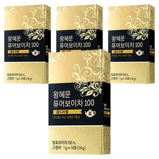 왕혜문 퓨어 100 보이차, 1g, 14개입, 4개