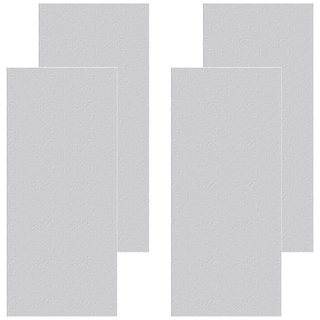 3D立體玻璃貼 4個 尺寸100*40~45cm PVC材質, 磨砂素面 透白色, 1組