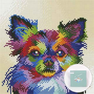 ARTJOY DIY 鑽石畫套組 畫布款 25 x 25 cm, 彩虹狗, 1套