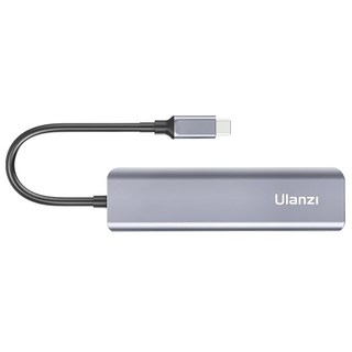 Ulanzi 優籃子 USB C 多功能採集卡/擷取卡 鋁合金材質 支援Windows 7及以上/OS X/Linux, 灰色, 1個