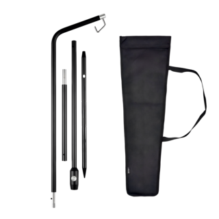 WellHike 玩客 落日燈架 輕量鋁合金燈桿 直徑1.9 x 23 x 200cm 1.6kg, 黑色, 1個