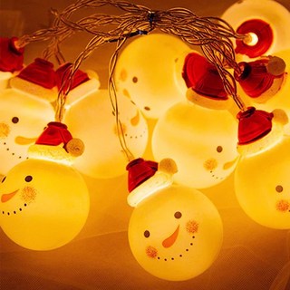 聖誕LED裝飾燈串 電池款 PVC+LED+銅線 3米20顆燈, 立體雪人, 1個