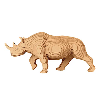 EDISON mama 手作趣味紙模型 稍易 S 6歲以上, 38片, 犀牛, 1包