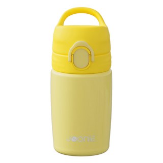 주니 원터치 스테인레스 텀블러 입모아컵, 240ml, 1개, 옐로우