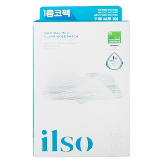ilso Natural mild 溫和去粉刺鼻貼組 附清潔棉棒10支, 5片, 1盒
