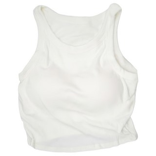 細條紋內搭背心, 莫代爾棉 + 酒桶型, F, 白色