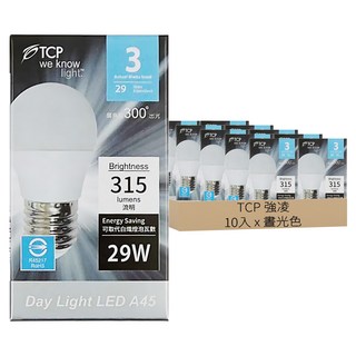 TCP 強凌 LED節能燈泡 3W 10入, 晝光色, 1組
