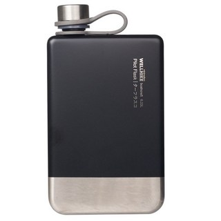 WellHike 玩客 BC方形酒壺 14.5 x 8 x 2.5cm, 黑色, 1個