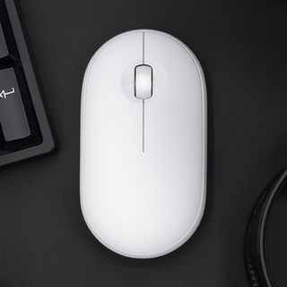 홈플래닛 저소음 조약돌 슬림디자인 무선마우스, CM101, 화이트