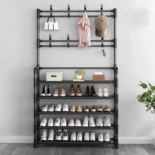組合鞋架 172 x 60 x 26公分 黑色 5層, 1個