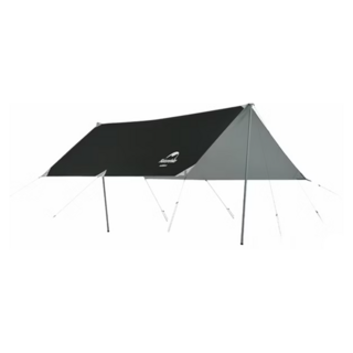 Naturehike 挪客 硬山防水遮陽黑膠銀膠雙面天幕 附帳桿 TM006, 黑色