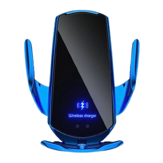 Q3 升級款 車用無線充電手機架, 無線磁吸快充, 附三種磁吸轉換頭, 藍色, 1個