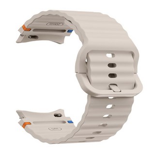 Space Shield Galaxy Watch 兼容翼型Street Edge矽膠錶帶 20mm, 1個, 星光色