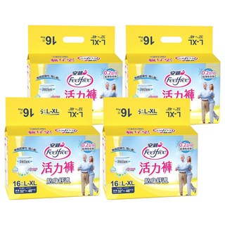 安親 FeelFree 活力褲 16片, L~XL(腰圍32~48吋), 4包